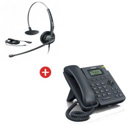 Yealink T19P telefoon + Yealink HS33-headset